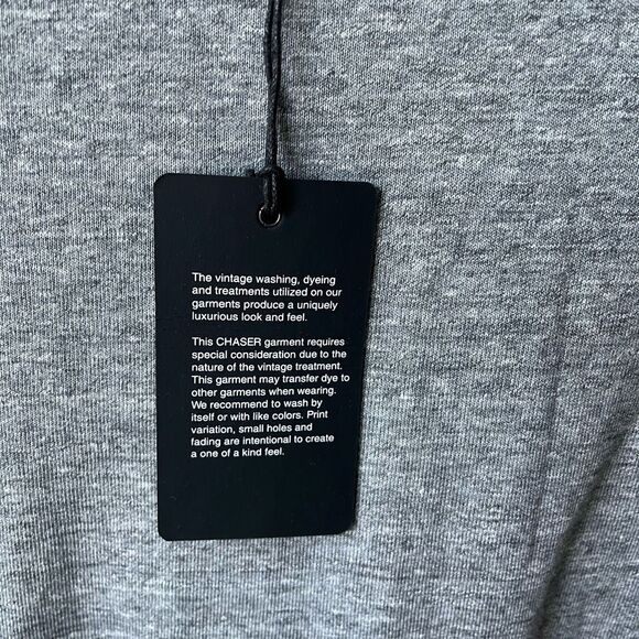 Chaser Revolve Long Sleeve Two Tone Tee red gray NWT Medium - Picture 6 of 8